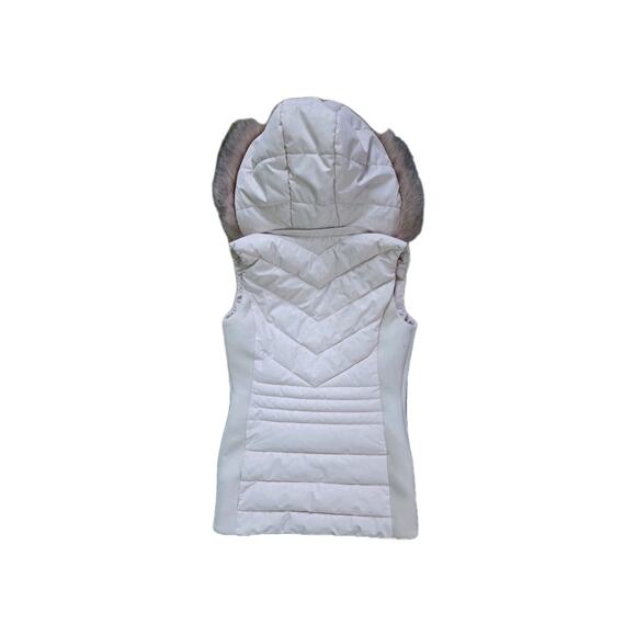 MICHAEL Michael Kors Plus Size X Cheetah Print Faux-Fur-Trim Hooded Vest in pink - Picture 6 of 8